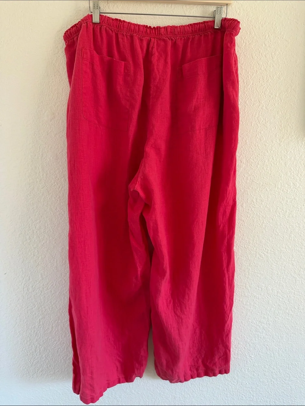 J Crew Soleil Pant Linen Strawberry Sunrise size 2X